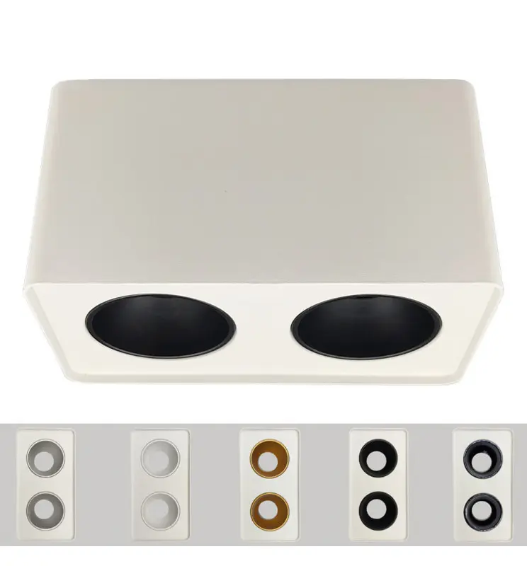 Aplique de techo basculante doble - Serie Oculus - GU10-MR16 - Exterior blanco - Imagen 1
