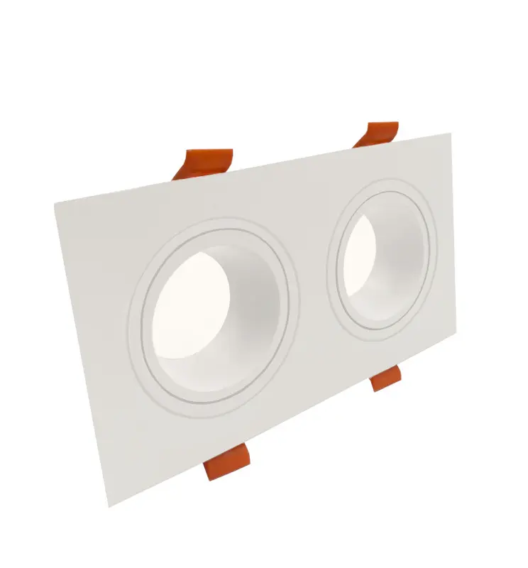 Marco BLANCO - DOBLE -  orientable para GU10 LED - Imagen 1