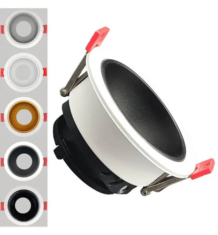 Aro Circular Basculante - Serie Oculus - GU10-MR16 - Exterior blanco - Imagen 1