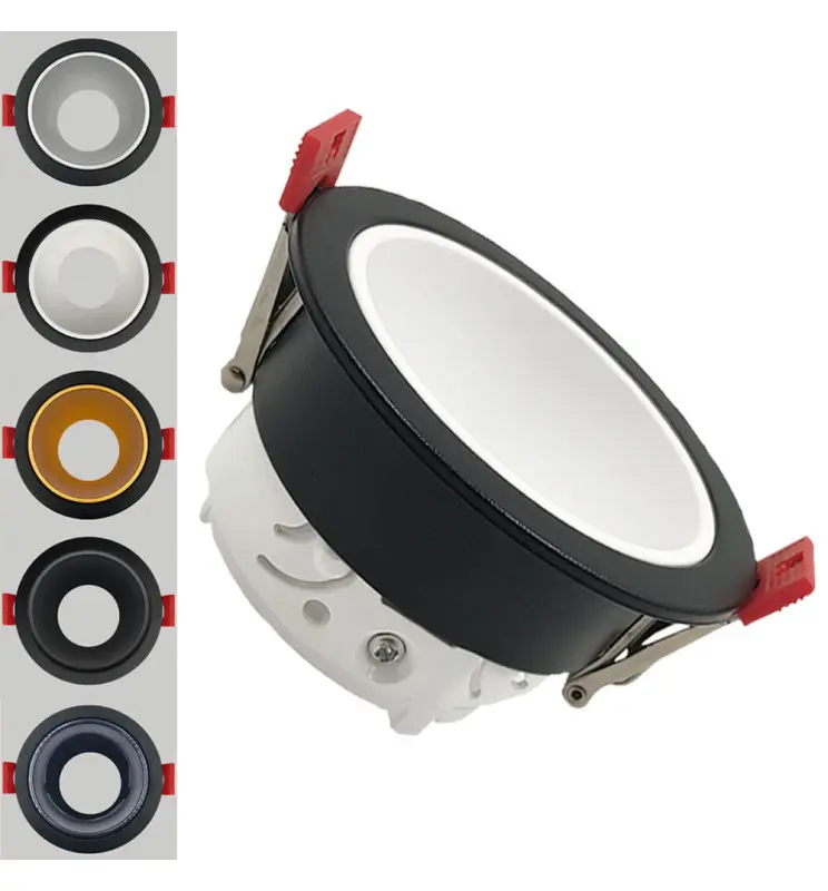 Aro circular basculante - Serie Oculus  - GU10-MR16 - Exterior negro - Imagen 1