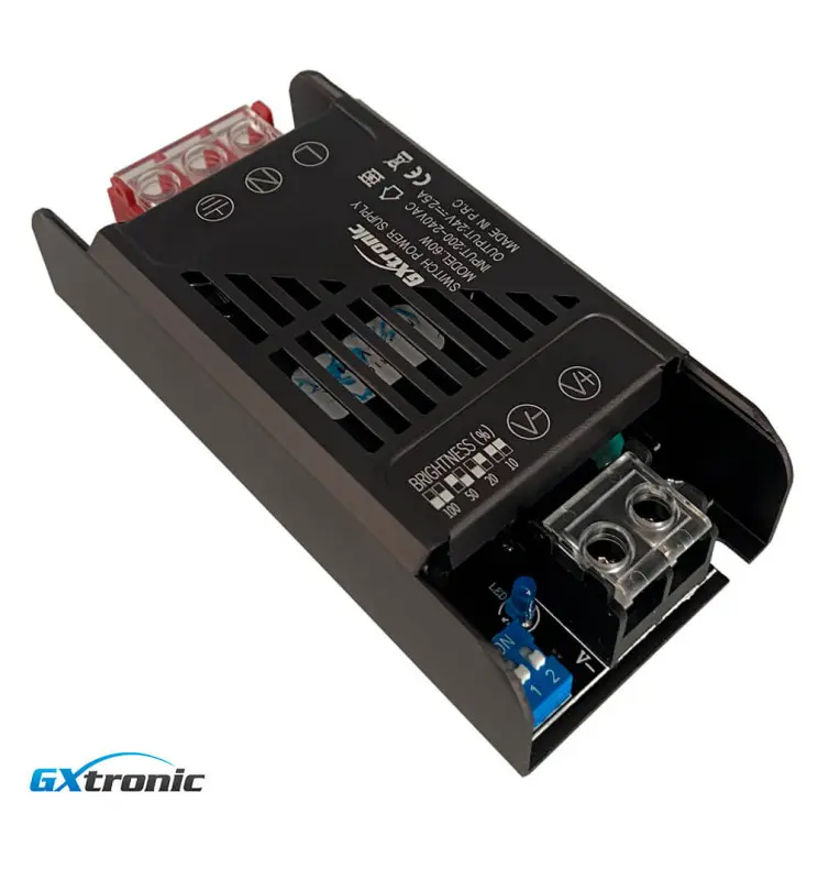 Fuente Alimentación 24V 60W 2.5A - Aluminio IP20 - GXtronic - Imagen 1