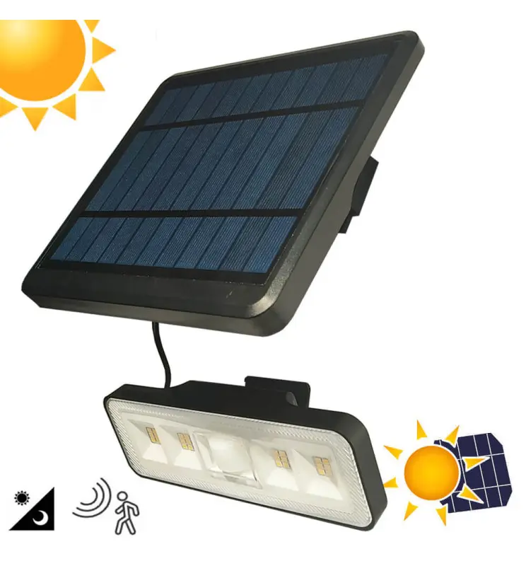Aplique Solar LED Desmontable - 1000Lm - Sensor de presencia PIR - 4000K - Imagen 1