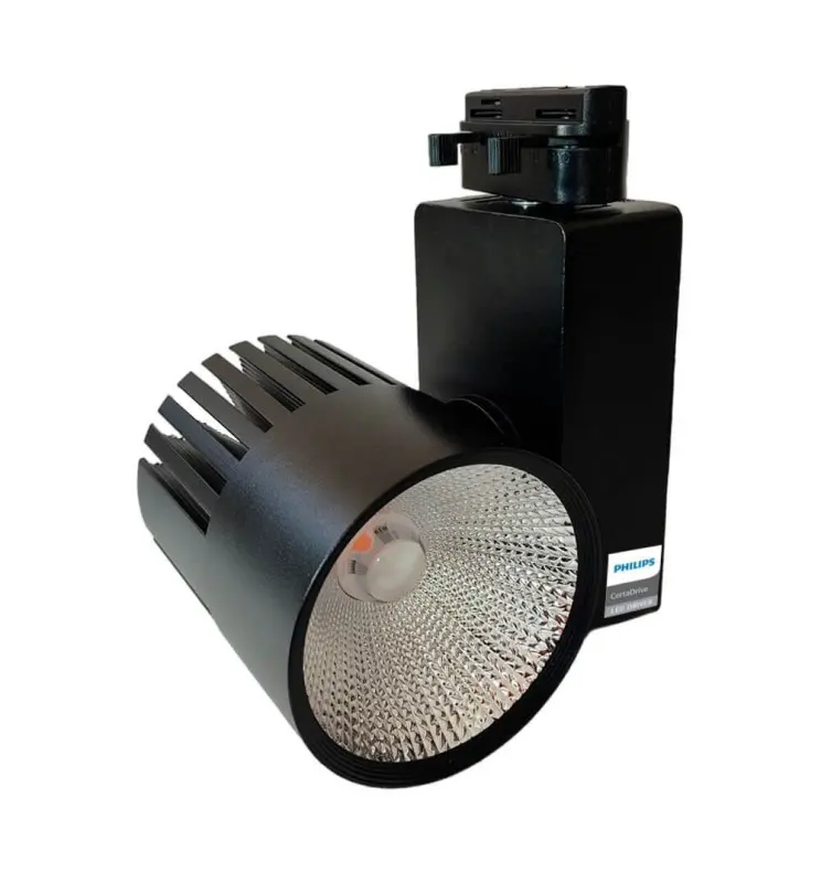 Foco LED 40W UPPSALA Negro PHILIPS Driver Carril Monofásico CRI+98 - Imagen 1