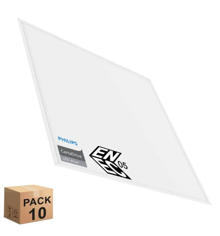 PACK 10 Panel LED 60x60 4000Lm | NEW SLIM FRAME |  Philips Driver 40W | 5 Años de Garantía - Imagen 1