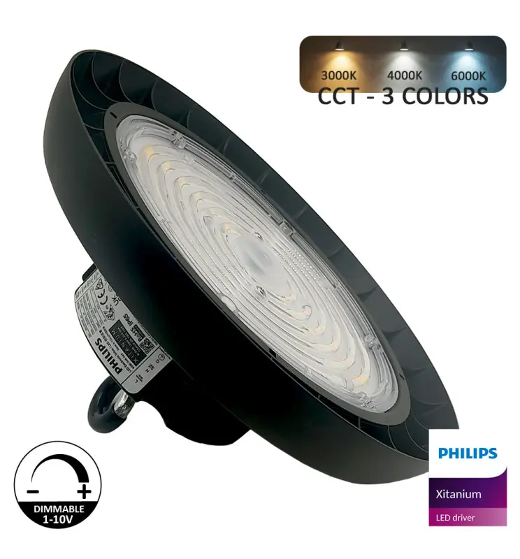 Campana Industrial LED 120W-100W-80W | UFO GERMANY |  3CCT | Driver Philips Xitanium | Dimable 1-10V - Imagen 1