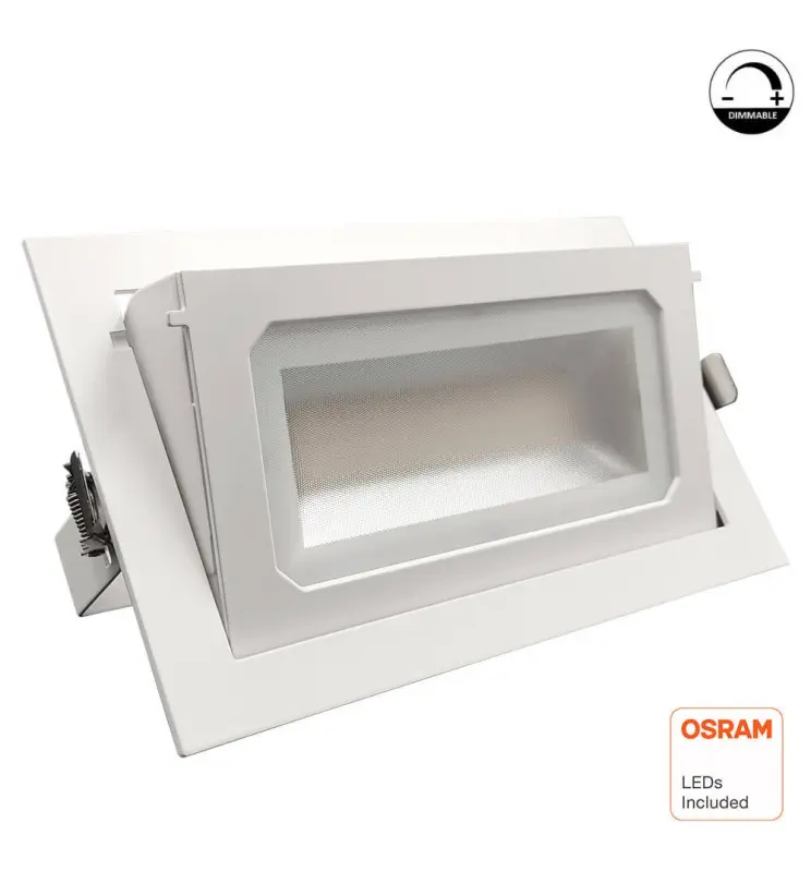 Foco proyector LED 40W Orientable Rectangular | Regulable Driver Lifud |OSRAM CHIP 140Lm/W | 120º No Flick - Imagen 1