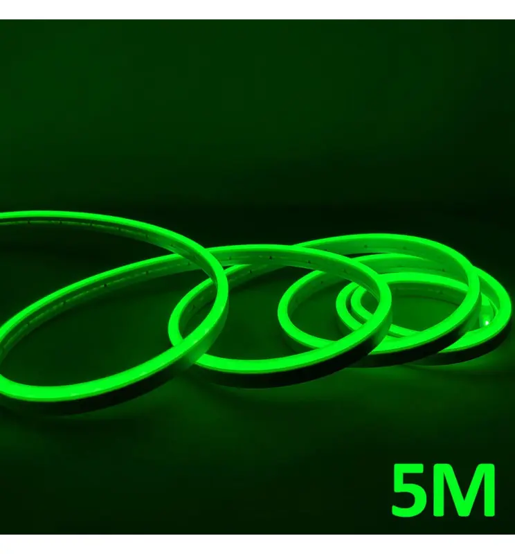 Neón LED - 5 metros - VERDE -  LED 6mm- 12V - Corte 2,5cm - Imagen 1