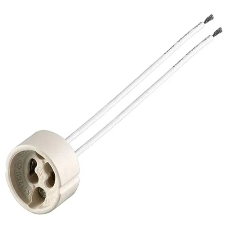 Casquillo Adaptador GU10 - CERAMICA - 10cm - Imagen 1