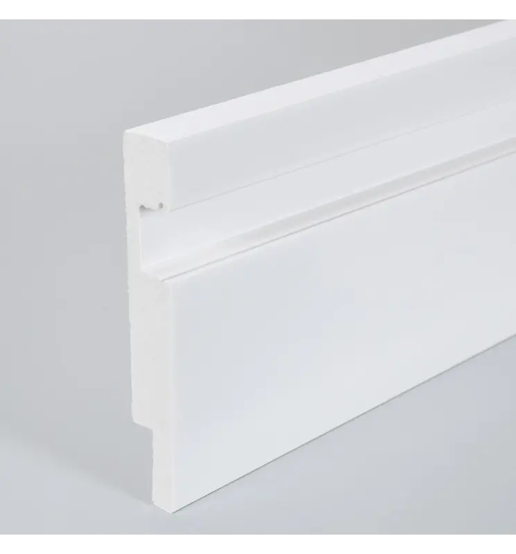 Moldura Rodapié de Poliestireno - Frontal - para tira LED - 2 Metros - Imagen 1