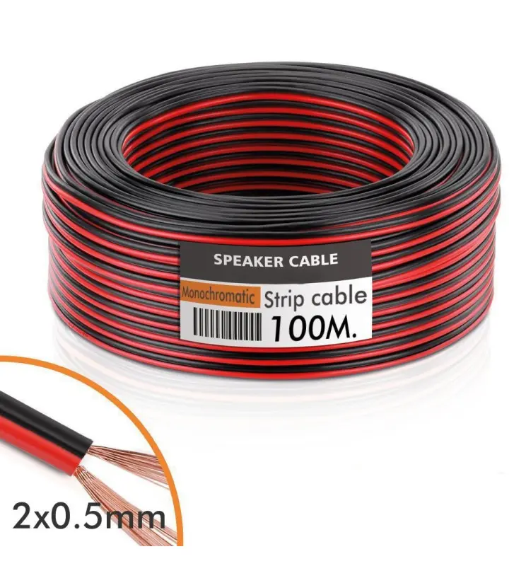 LED Stripe Kasbel (Audio) 2x0.5mm 100 Meter - Imagen 1