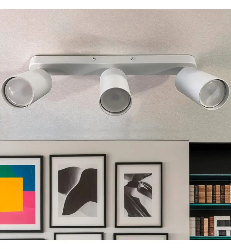 Aplique de techo Orientable - AMSTERDAM BLANCO - Aluminio - para 3 Lámpara GU10 - Imagen 1