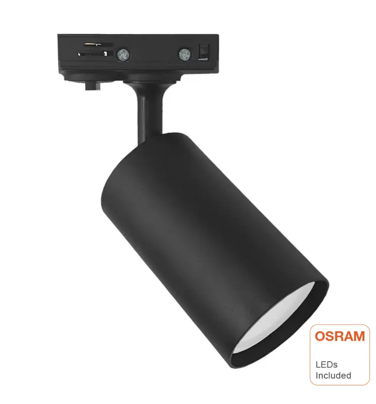 Foco de Carril LED 10W Monofásico - EMMEN NEGRO - OSRAM CHIP DURIS E 2835 - Imagen 1