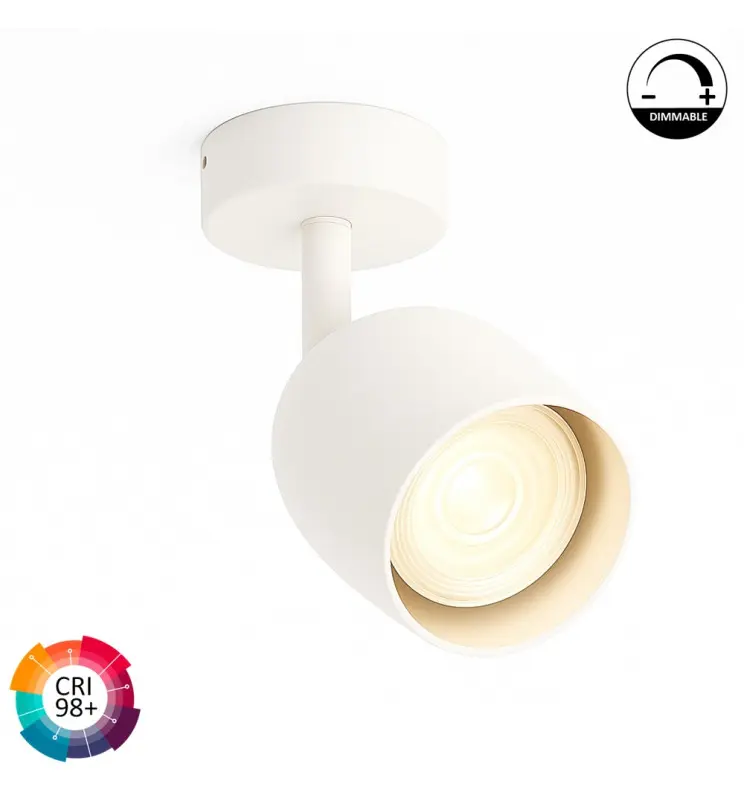 Aplique LED 8W Orientable | LEIDEN BLANCO | Regulable TRIAC | 24º | CRI+98 - Imagen 1