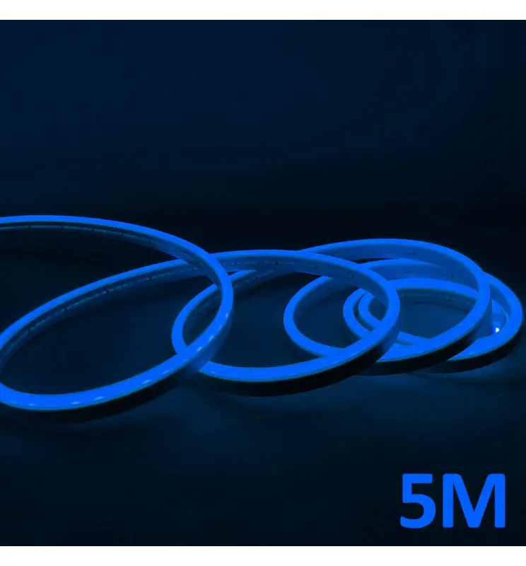 Neón LED - 5 metros - AZUL  -  LED 6mm - 12V - Corte 2,5cm - Imagen 1