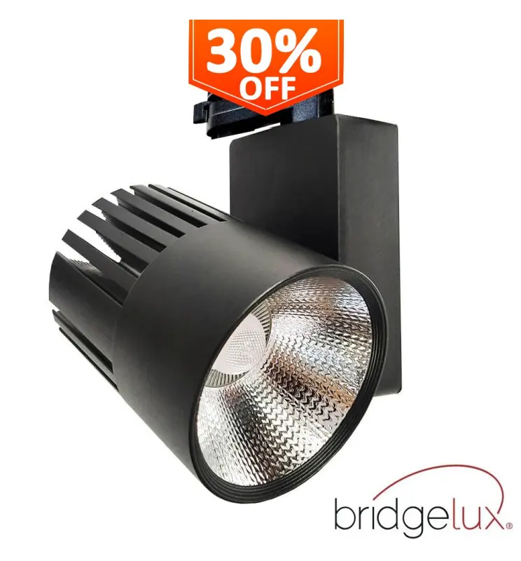Foco LED 40W GRAZ Negro BRIDGELUX Chip Carril TRIFÁSICO CRI +90 - Imagen 1