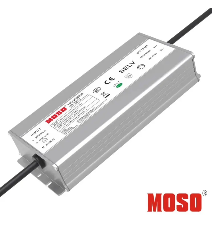 Fuente Alimentación Profesional - MOSO - 24V 350W - IP67 - 14.6A - Imagen 1