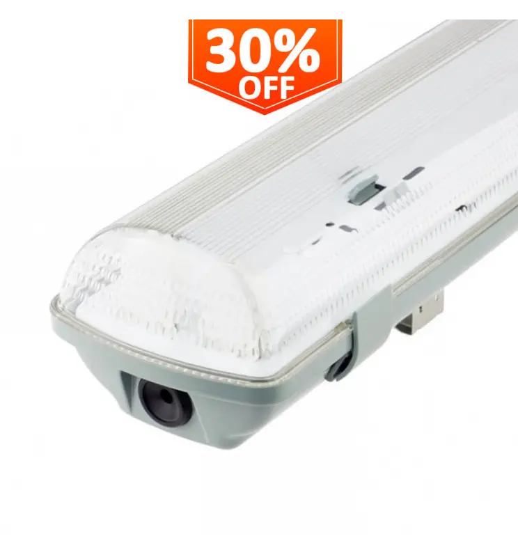 Waterdichte behuizing voor twee LED buizen IP65 60cm - Imagen 1