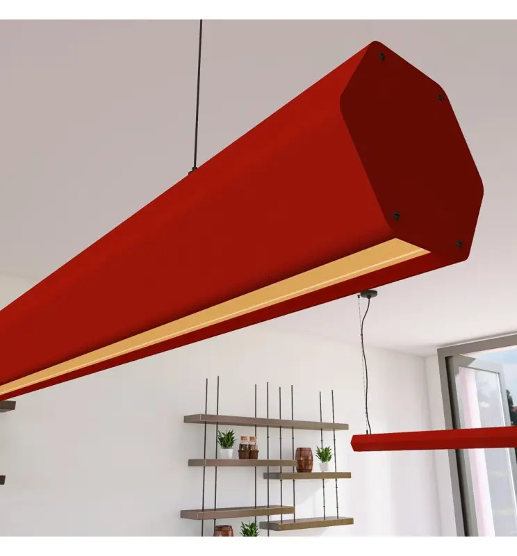 Lámpara Lineal Colgante LED - PACO Rojo Tomate - 0.5m - 1m - 1,5m - 2m - Imagen 1