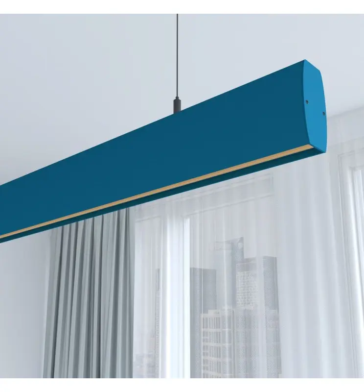 Lámpara Lineal Colgante LED - RICARDO Azul Azur - 0.5m - 1m - 1,5m - 2m - Imagen 1