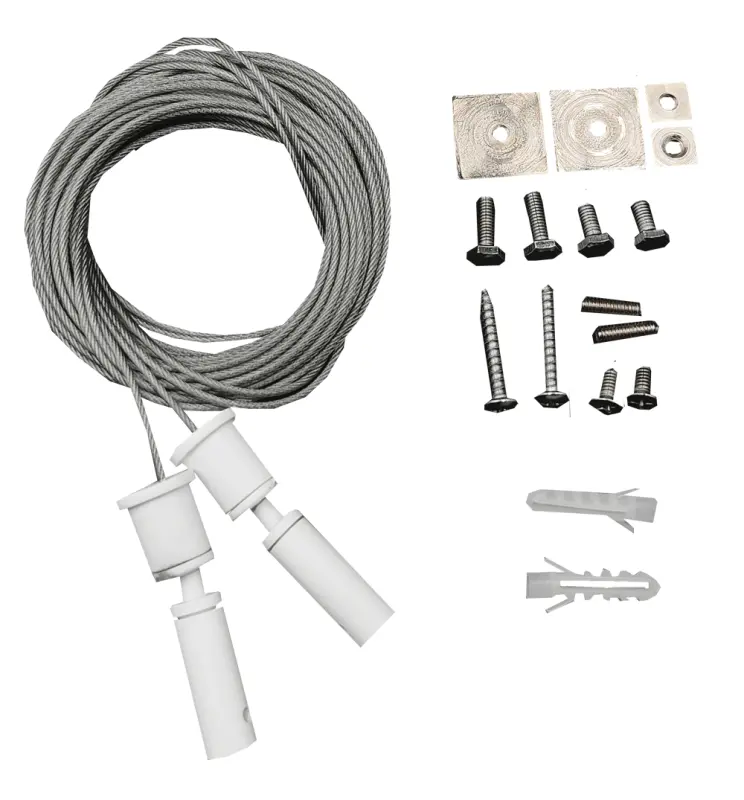 Kit colgante universal - Blanco -  con cable de 3m - Pack 2 unidades - Imagen 1