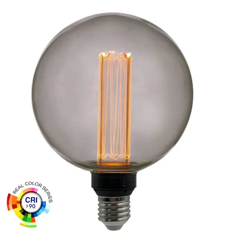 Bombilla LED Modern Cristal Ahumado 4W E27 G125 - Imagen 1