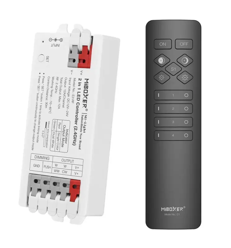 Pack Controladora LED CCT 12-24V + Control remoto C1 - 2,4GHz - Imagen 1