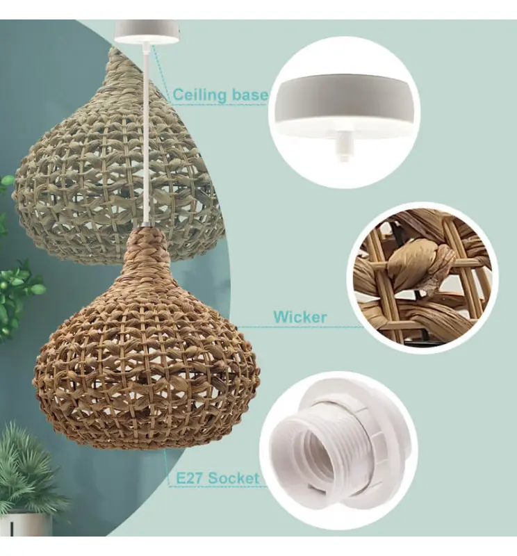 Lámpara Colgante | RATTAN BATAM | para LED E27 - Imagen 1