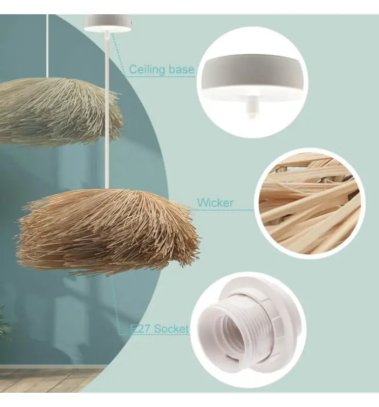 Lámpara Colgante | RATTAN PERAK | para LED E27 - Imagen 1