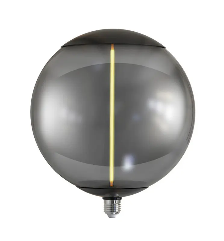 Bombilla LED Filamento Cristal Ahumado BIG - 4W E27 - G250 - Ámbar - Imagen 1