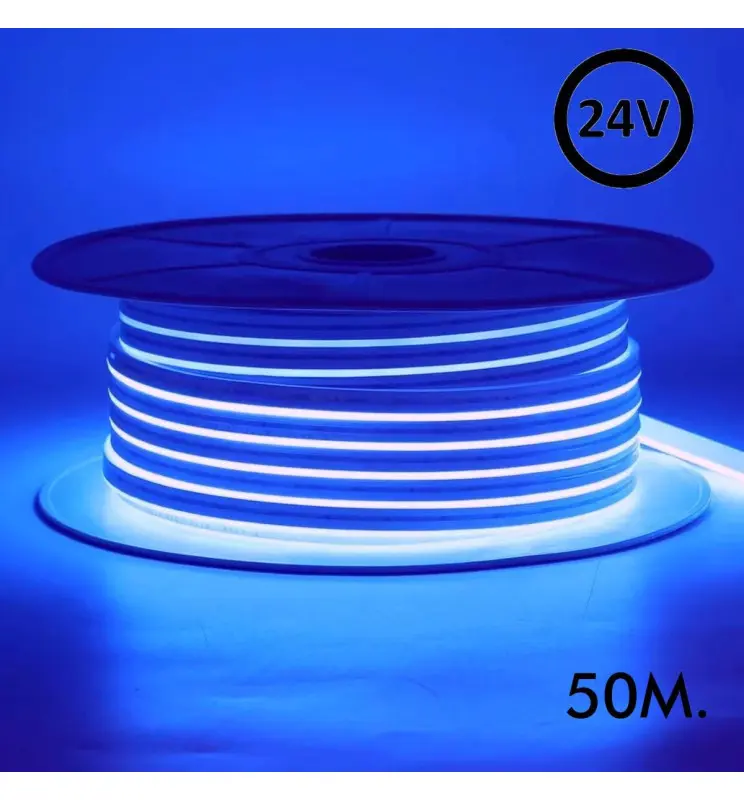 Neón LED Flexible 24V - 8W/m - Bobina 50m - 6x12mm - AZUL - Imagen 1