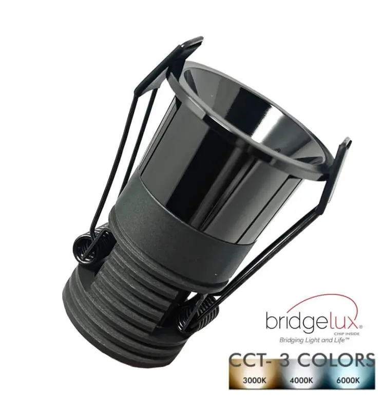 Empotrable LED 2W 4W 6W FREYA Negro Cromo 3CCT | Bridgelux COB 130Lm/W | UGR11 40° - Imagen 1