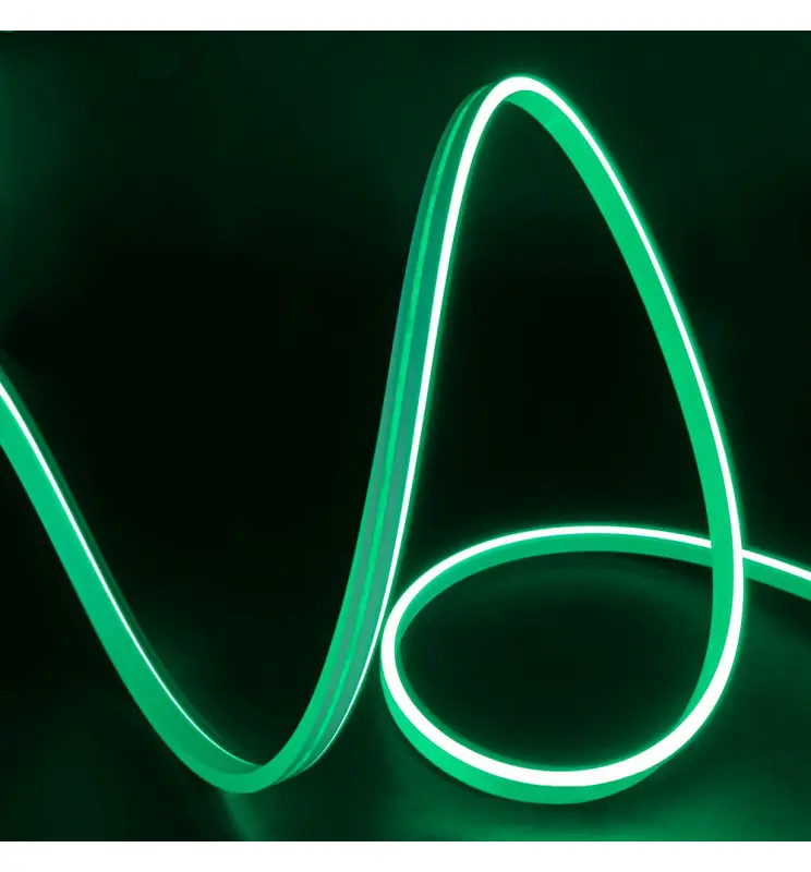 Neón LED Flexible 24V 13W/m - Bobina 50M - Especial Rótulos - 6x12mm - Corte cada 1cm - Verde - Imagen 1