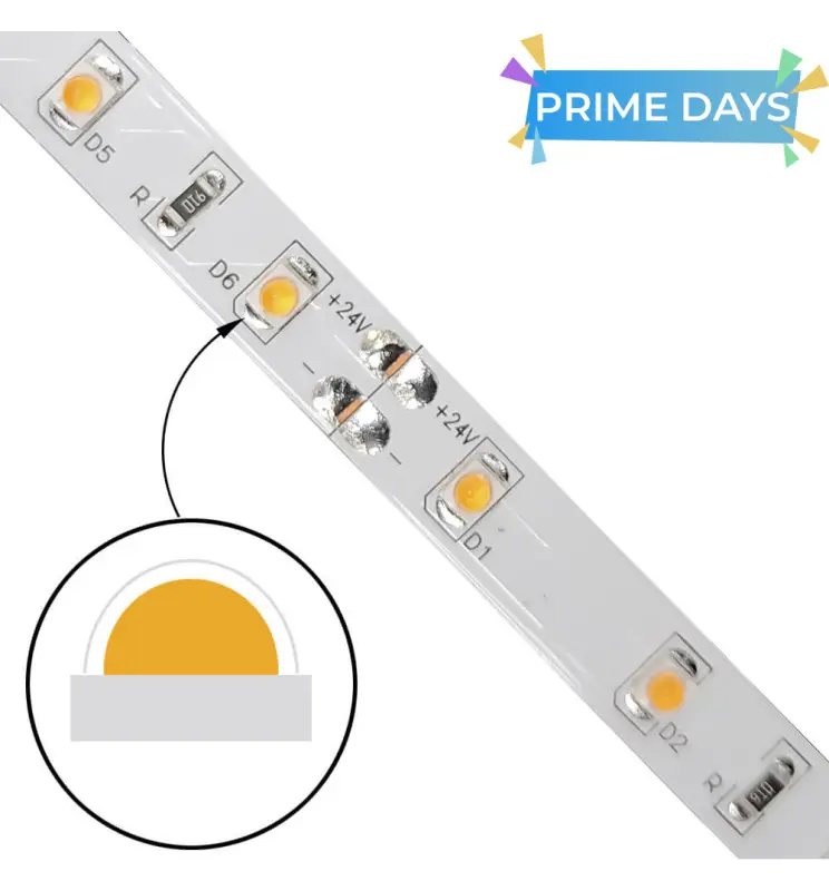 Tira LED 24V | 60xLED/m | 10m | SMD2025 | Lente 30º | 10W/M | IP20 | CRI90 - Imagen 1