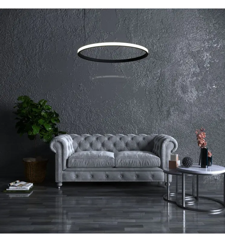 Lámpara LED Colgante Circular Negra - 37W - SPACE VENUS -  60cm - Imagen 1