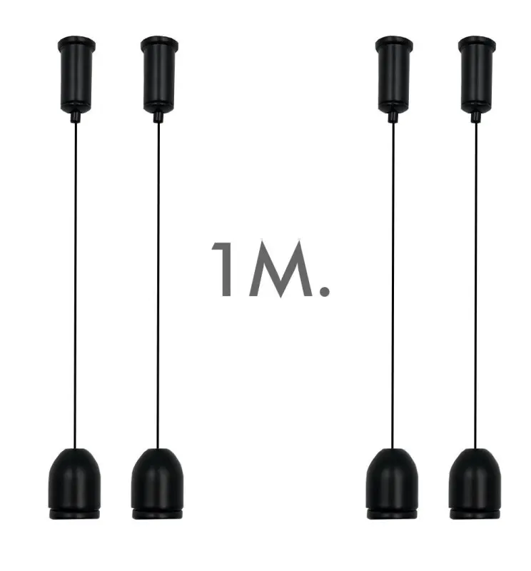 Kit de Suspensión Luminaria LED - NEGRO - 1 Metro - Imagen 1