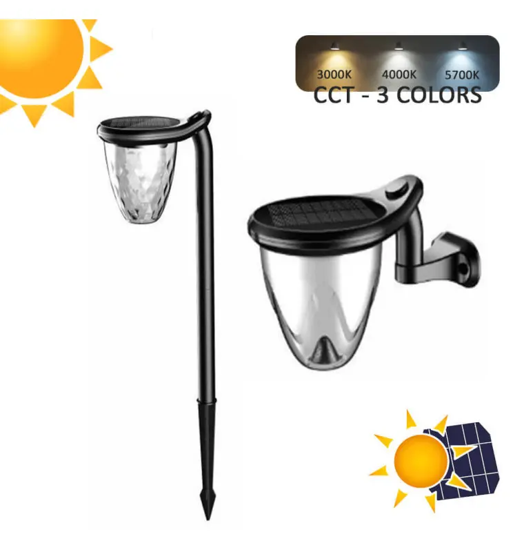 Aplique Solar LED 3X1 - 200Lm - CCT - IP54 - Imagen 1