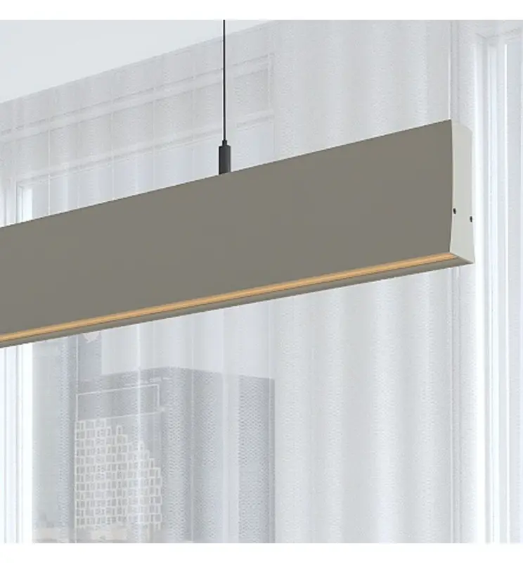 Lámpara Lineal Colgante LED - LOLA Gris piedra - 0.5m - 1m - 1,5m - 2m - Imagen 1