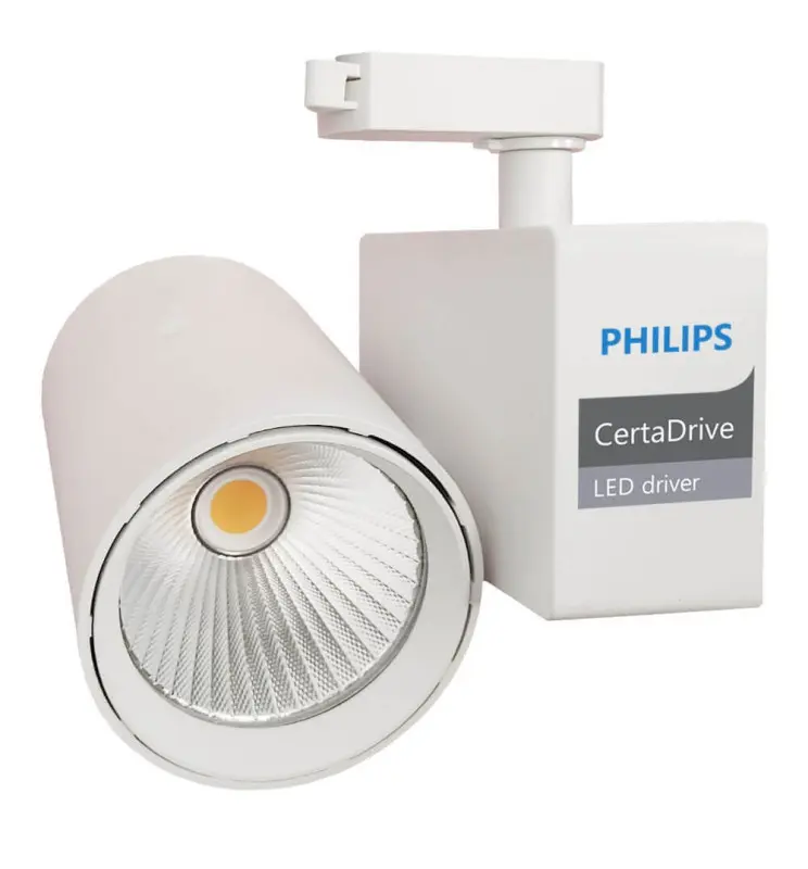 Foco LED 40W MADRID Blanco PHILIPS Driver Carril Monofásico CRI+98 - Imagen 1