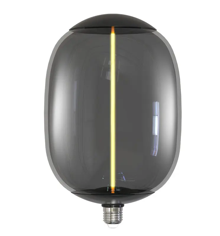 Bombilla LED Filamento Cristal Ahumado BIG - 4W E27 - T178 - Ámbar - Imagen 1