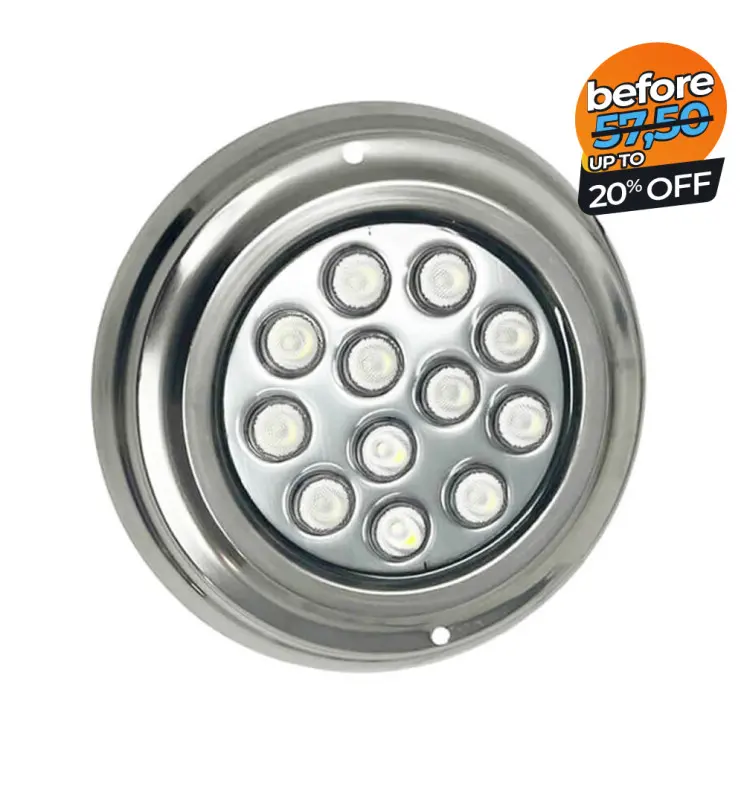Lámpara LED Sumergible 18W - DC12V -  IP68 - Acero Inoxidable 316 - Imagen 1