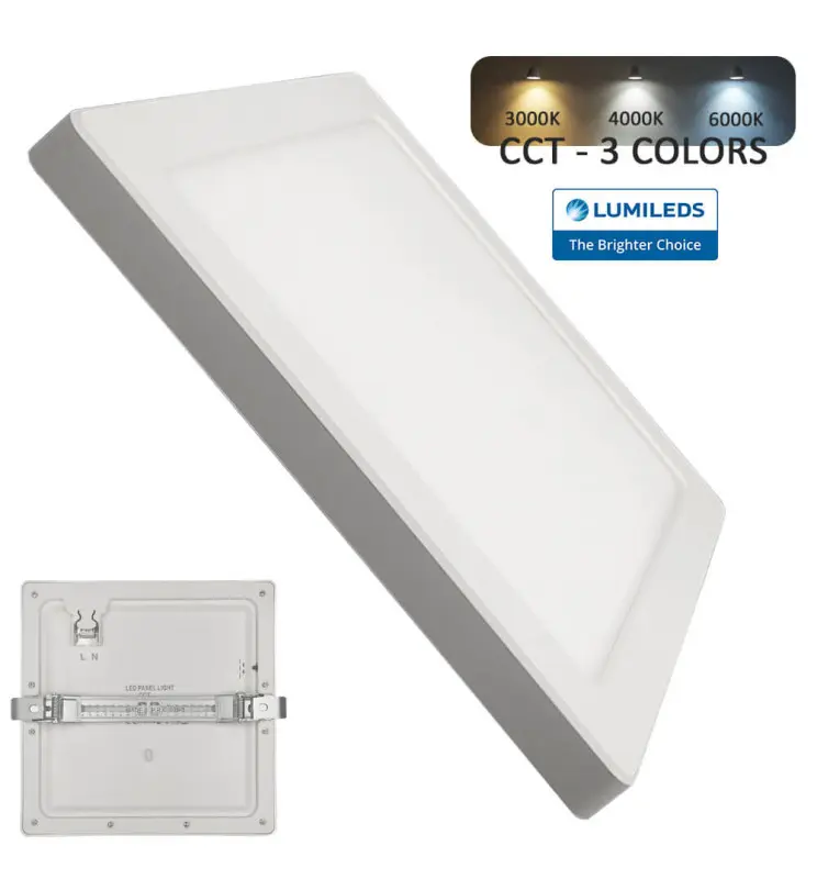 Downlight + Plafón LED - Cuadrado- MOSS BLANCO LUMILEDS  - 18W AJUSTABLE  - CCT Color Seleccionable - Imagen 1