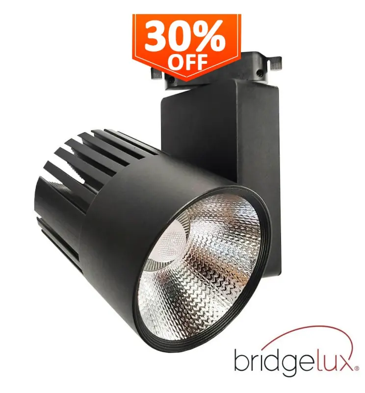 Foco LED 40W GRAZ Negro BRIDGELUX Chip Carril Monofásico CRI +98 - Imagen 1