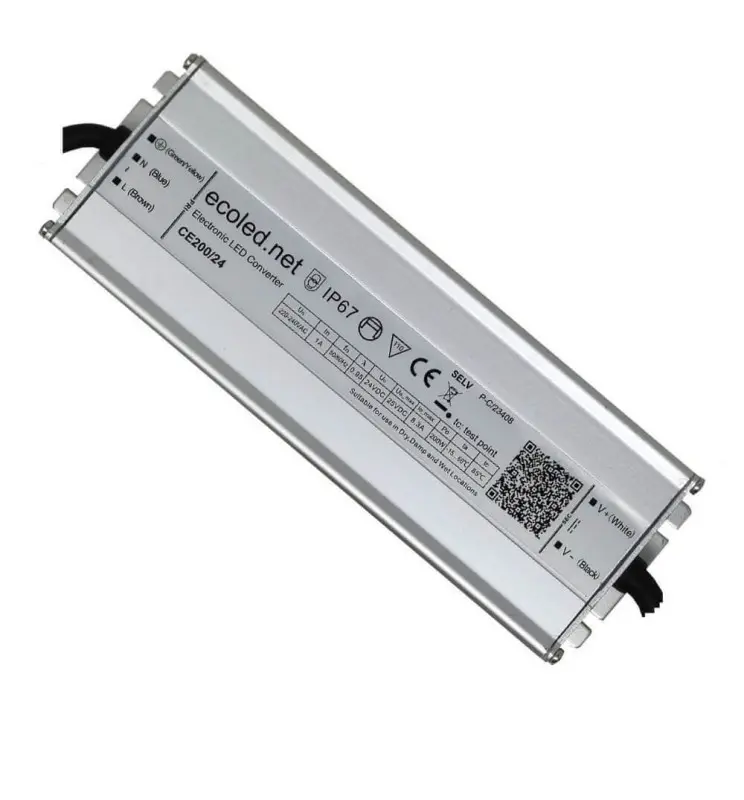Fuente Alimentación PROFESIONAL 24V 200W - ECOLED - IP67 - TÜV - Imagen 1