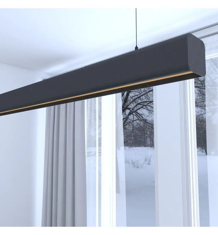 Linearlampe Pendelleuchte LED - ANTONIUS SCHWARZ - 0,5 m - 1m - 1,5m - 2m - Imagen 1