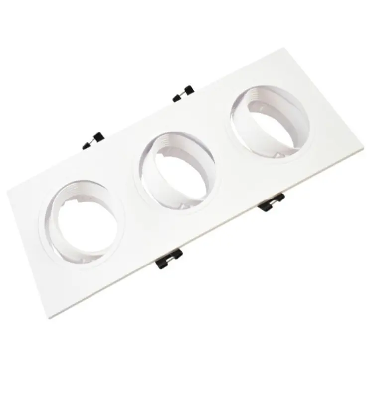 Aro Marco BLANCO - TRIPLE -  orientable para GU10 LED - Imagen 1