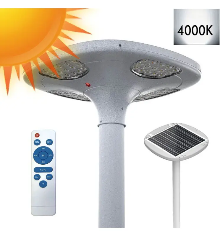 Farola Solar LED 100W SUNWAY Aluminio - 4000K + Mando de Control - Imagen 1