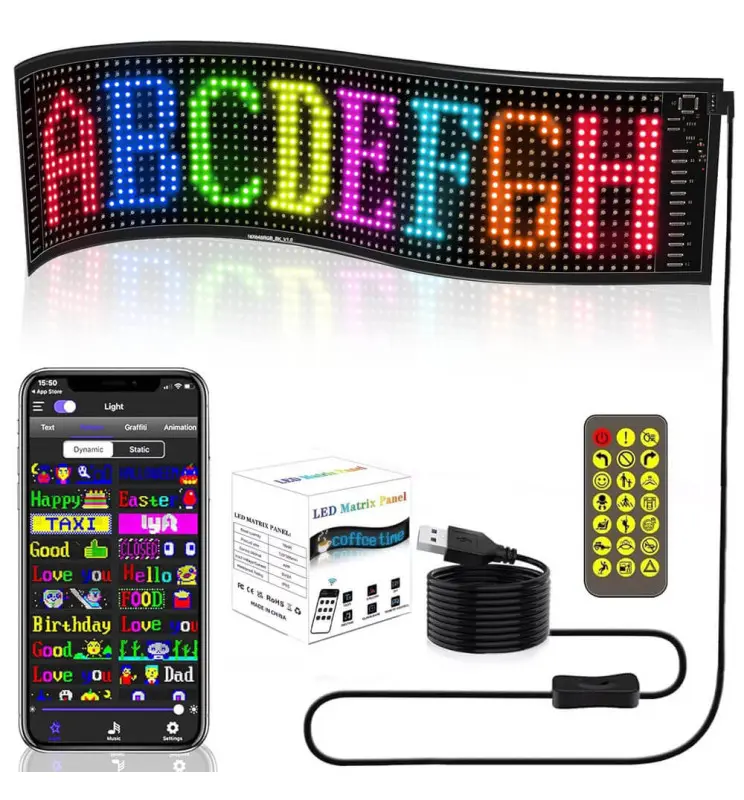 Display RGB Digital MAGIC FLEX - Control remoto + App - 1280 Píxeles - IP65 - 5V - Imagen 1