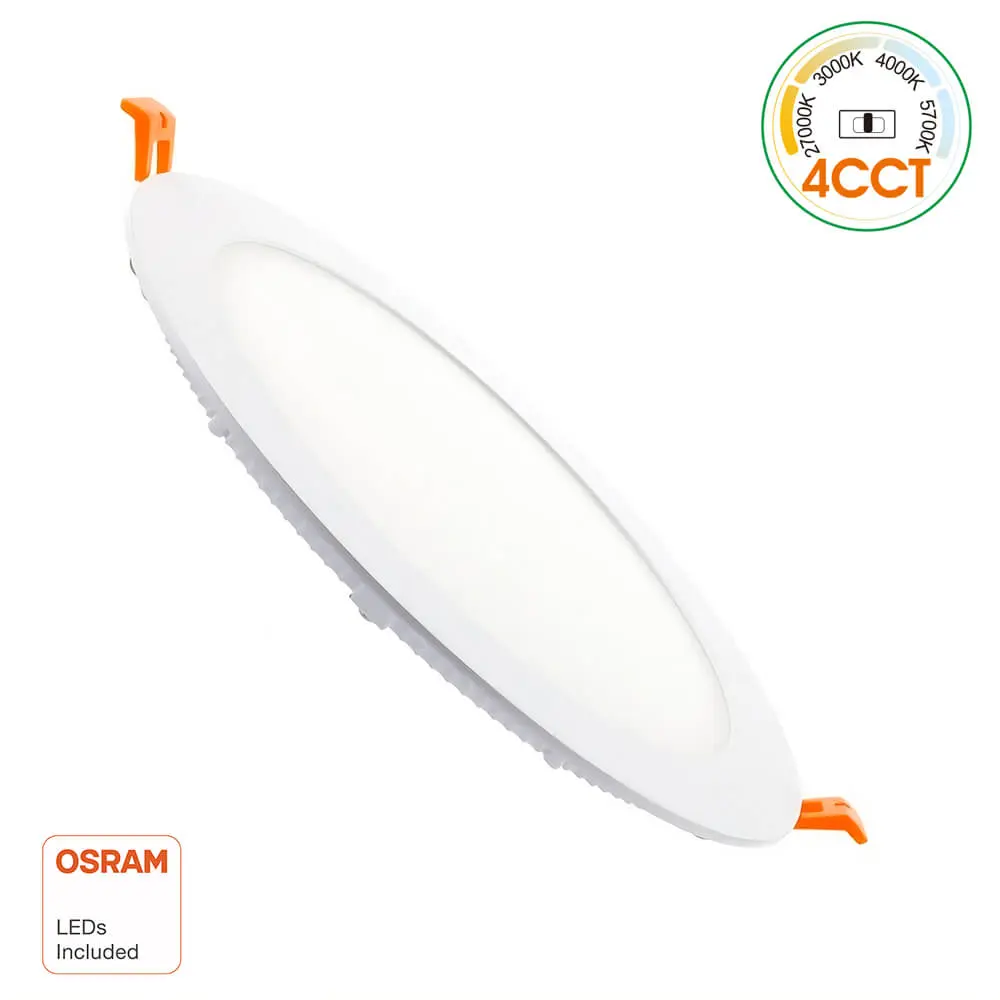 Placa Slim LED Circular 15W 4CCT Select | OSRAM CHIP DURIS E 2835 - Corte 155mm - Imagen 1