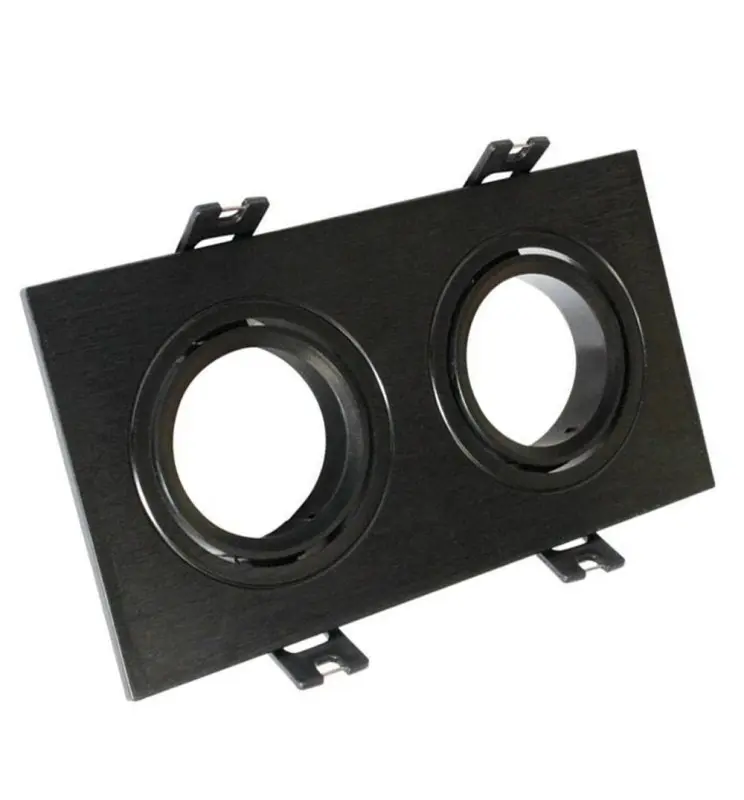 Aro Marco NEGRO - DOBLE -  orientable para GU10 LED - Imagen 1