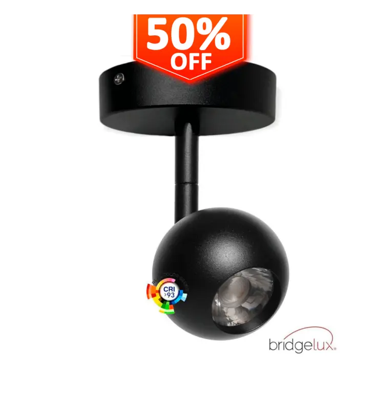 Foco LED SUPERFICIE Orientable 12W-8W-5W FENIX Negro CRI+93 - UGR13 - CCT - Imagen 1